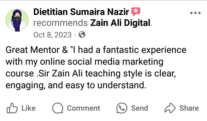 Amna Khan testimonial